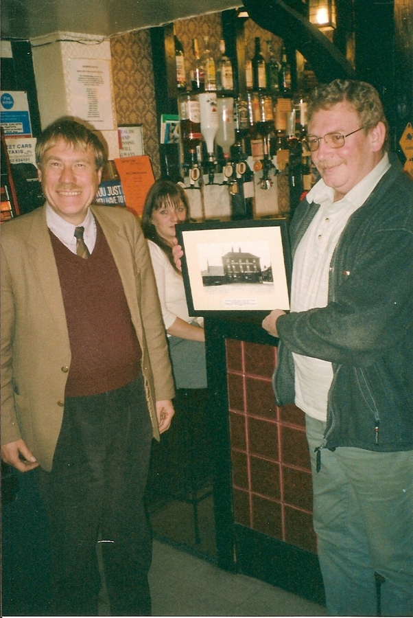 Presentation to Keith Brook of the White Swan in Barton